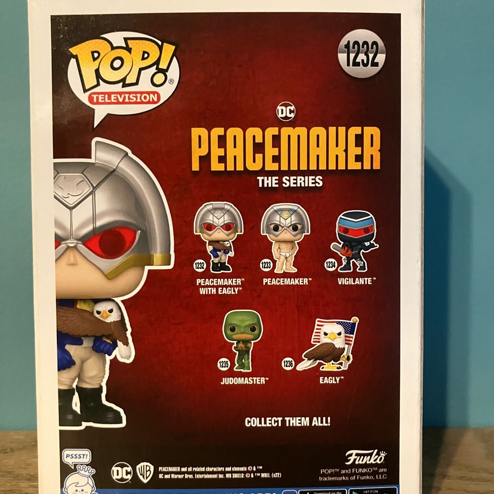 Funko Pop Peacemaker with Eagly Silver and Red Vinyl Figure